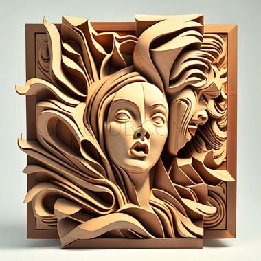 3D model pop art (STL)